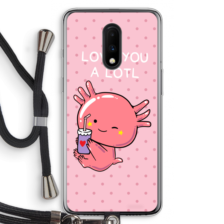 Love You A Lotl: OnePlus 7 Transparant Hoesje met koord