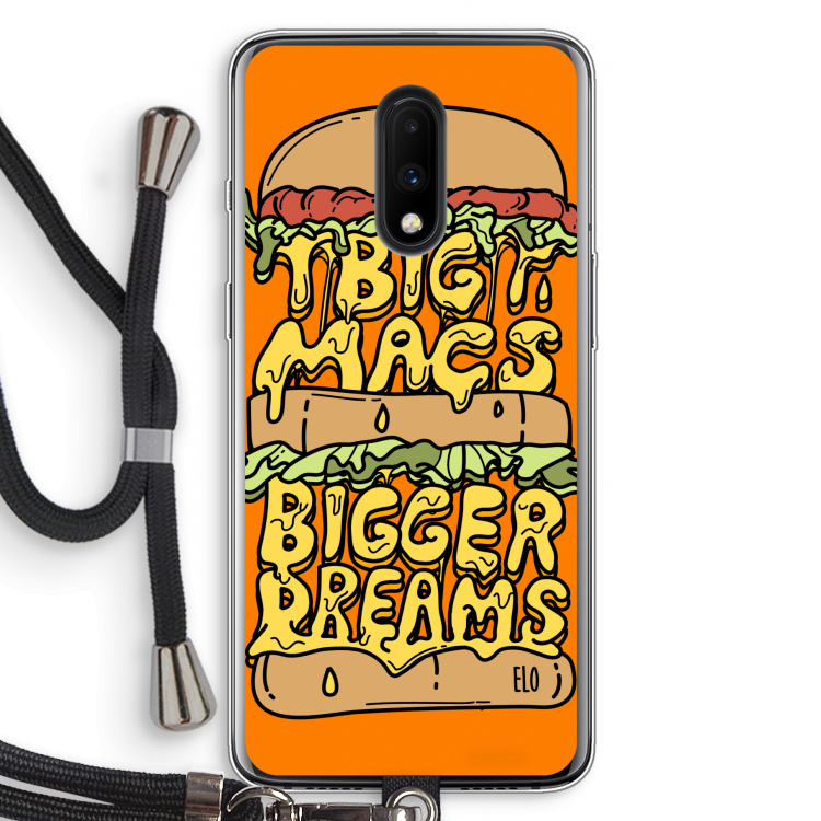 Big Macs Bigger Dreams: OnePlus 7 Transparant Hoesje met koord
