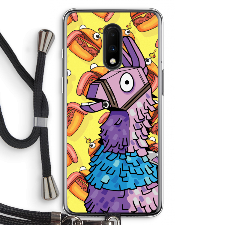 Loot Burger: OnePlus 7 Transparant Hoesje met koord