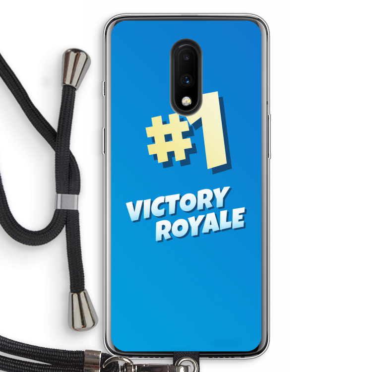 Victory Royale: OnePlus 7 Transparant Hoesje met koord