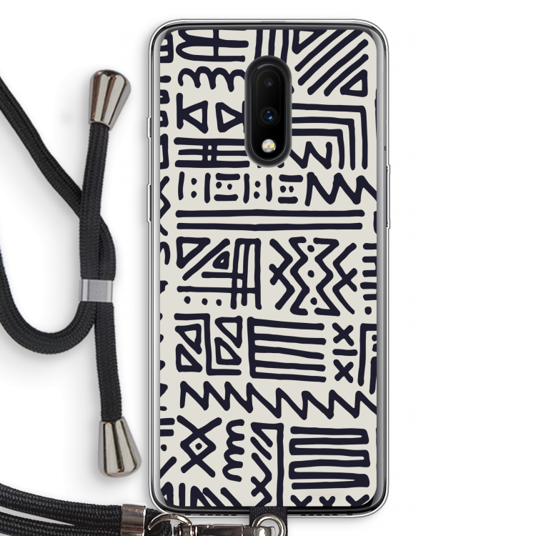 Marrakech print: OnePlus 7 Transparant Hoesje met koord
