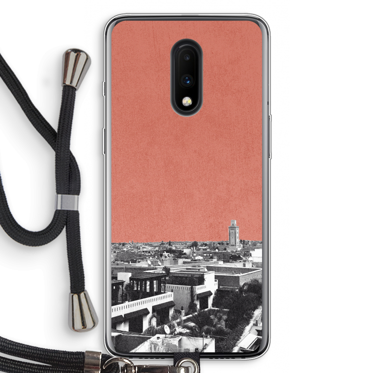 Marrakech Skyline : OnePlus 7 Transparant Hoesje met koord