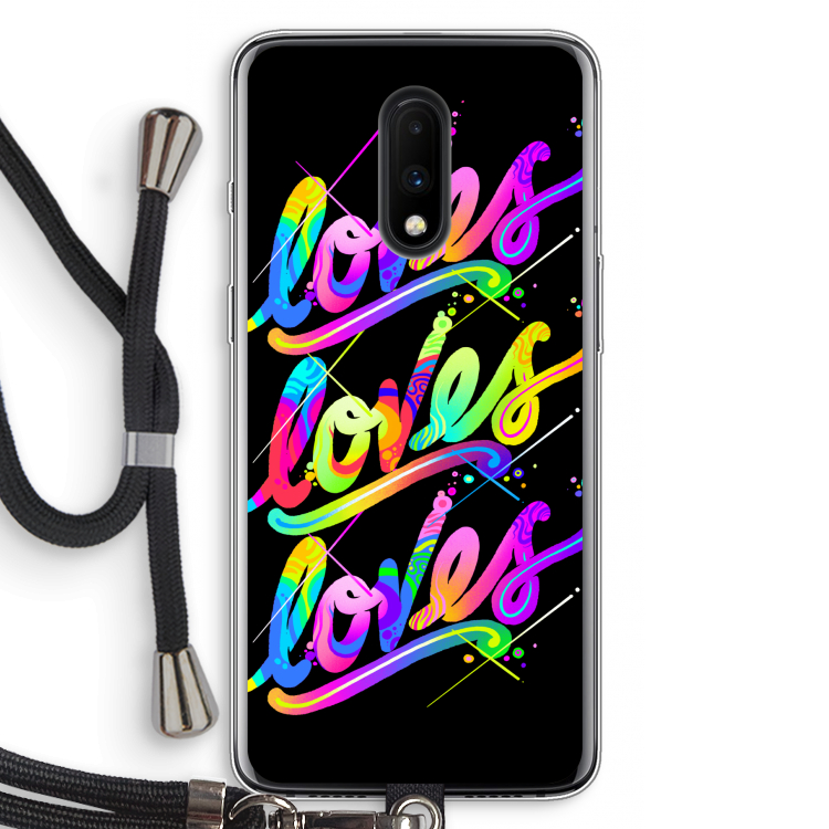 Loves: OnePlus 7 Transparant Hoesje met koord