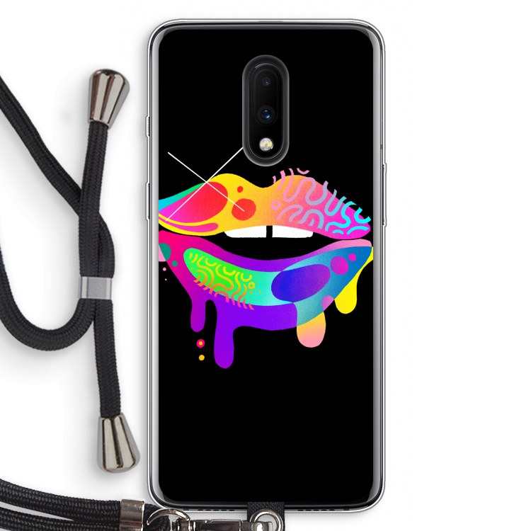 Lip Palette: OnePlus 7 Transparant Hoesje met koord