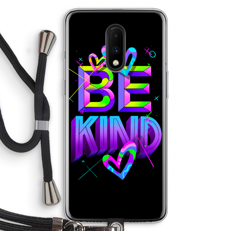 Be Kind: OnePlus 7 Transparant Hoesje met koord