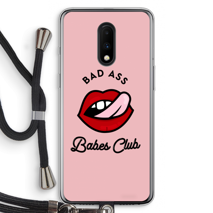 Badass Babes Club: OnePlus 7 Transparant Hoesje met koord