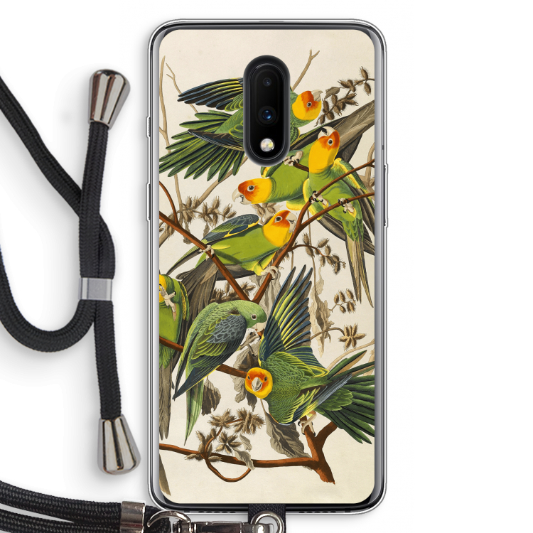 Carolinaparkiet: OnePlus 7 Transparant Hoesje met koord