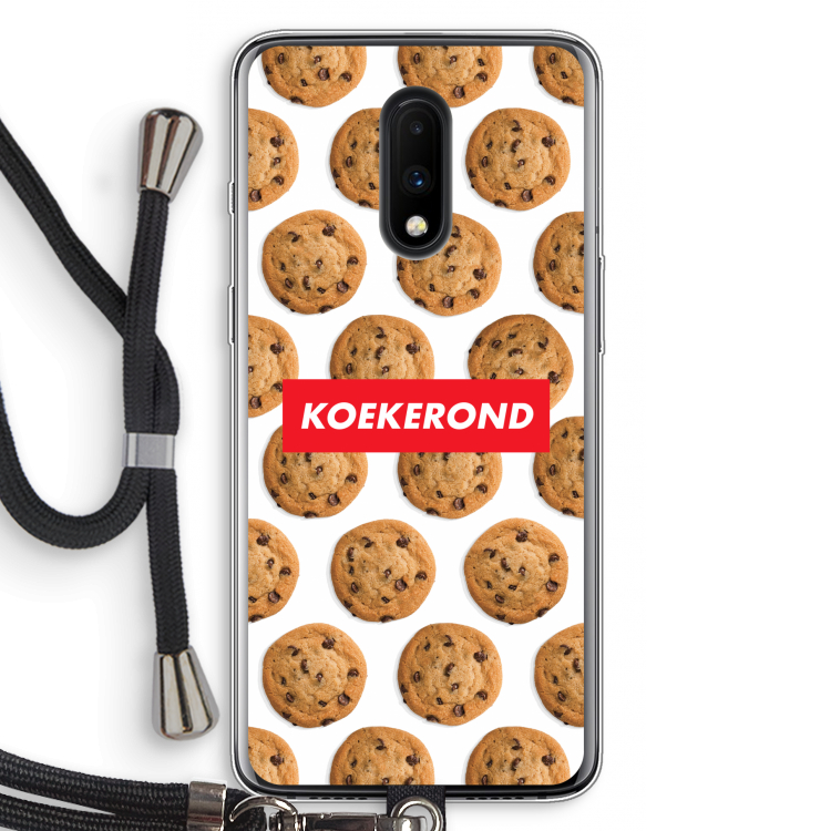 Koekerond: OnePlus 7 Transparant Hoesje met koord