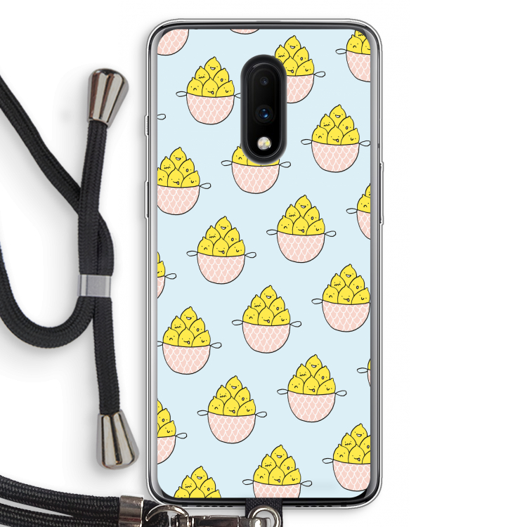 Citroenen: OnePlus 7 Transparant Hoesje met koord