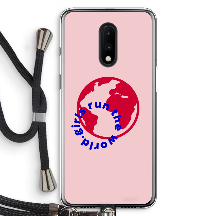 Run The World: OnePlus 7 Transparant Hoesje met koord