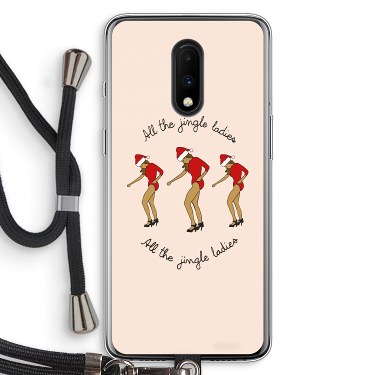 Jingle Ladies: OnePlus 7 Transparant Hoesje met koord