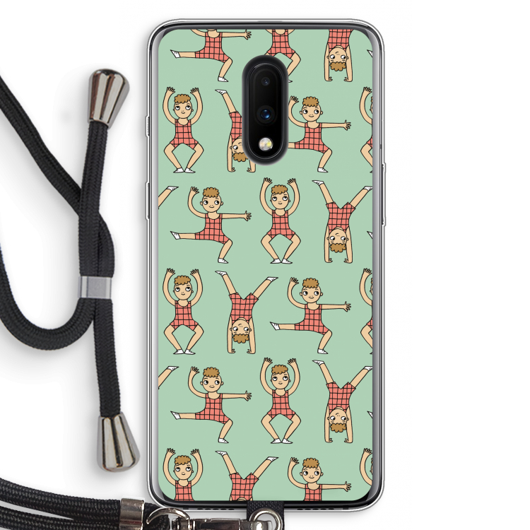 Gymboys: OnePlus 7 Transparant Hoesje met koord