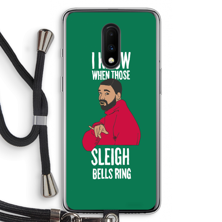 Sleigh Bells Ring: OnePlus 7 Transparant Hoesje met koord