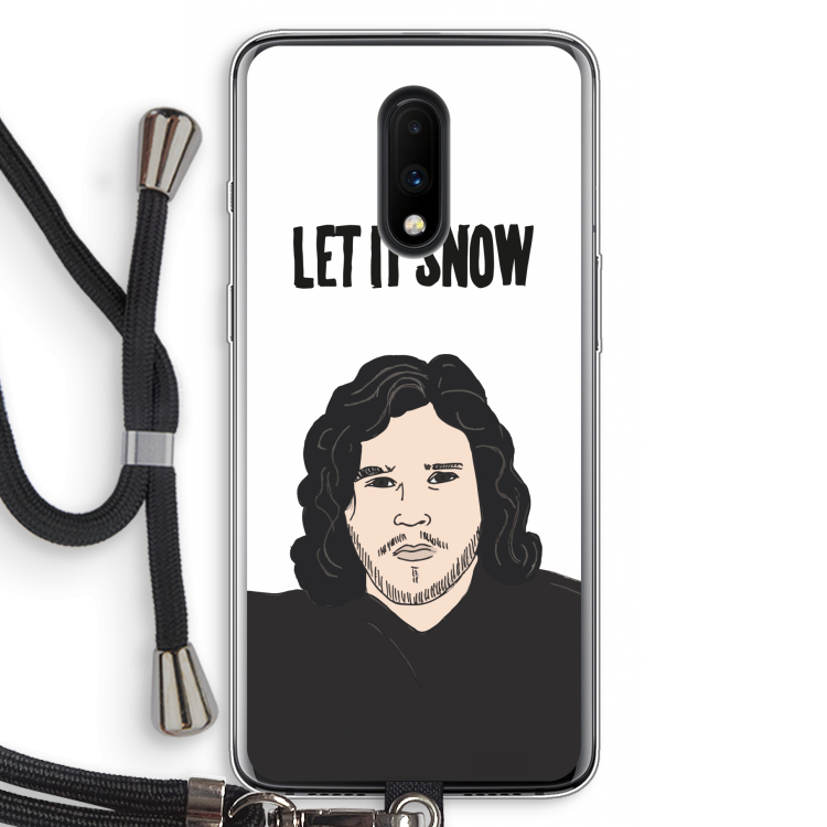Let It Snow: OnePlus 7 Transparant Hoesje met koord