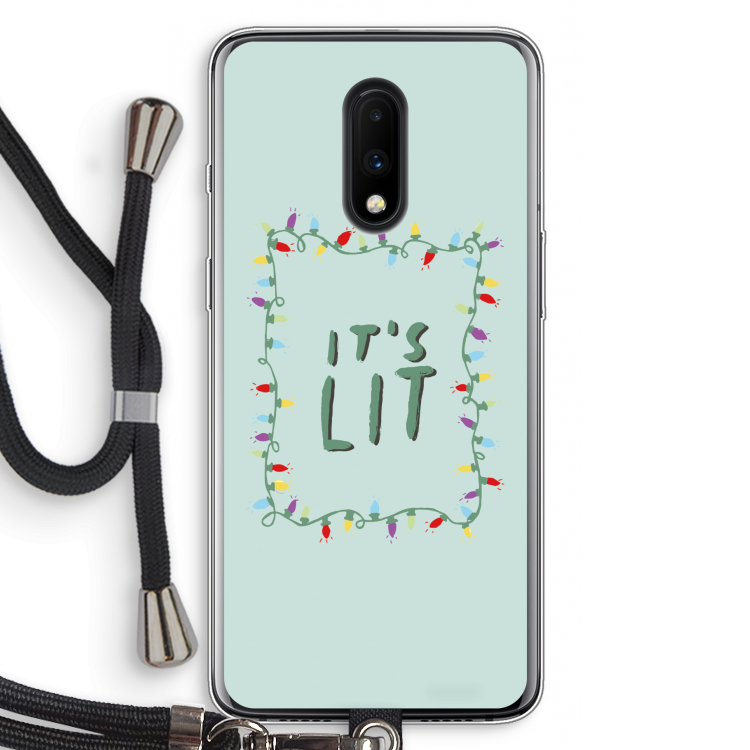 It's Lit: OnePlus 7 Transparant Hoesje met koord