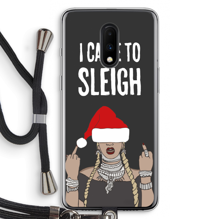 Came To Sleigh: OnePlus 7 Transparant Hoesje met koord