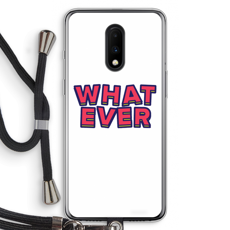Whatever: OnePlus 7 Transparant Hoesje met koord