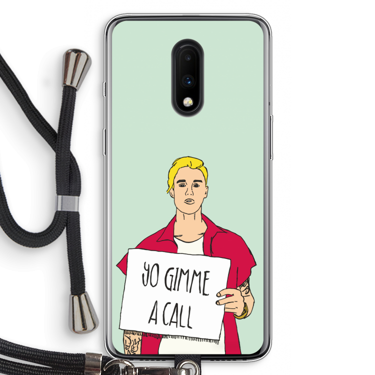 Gimme a call: OnePlus 7 Transparant Hoesje met koord