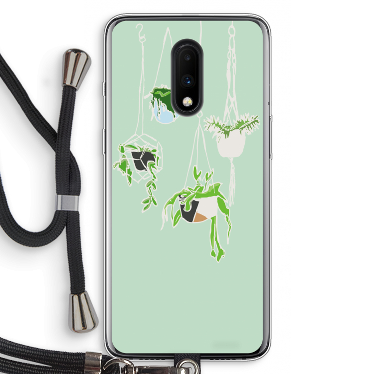 Hang In There: OnePlus 7 Transparant Hoesje met koord