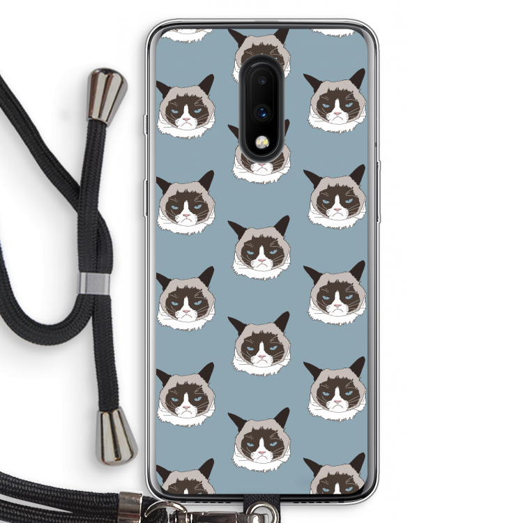 It's a Purrr Case: OnePlus 7 Transparant Hoesje met koord
