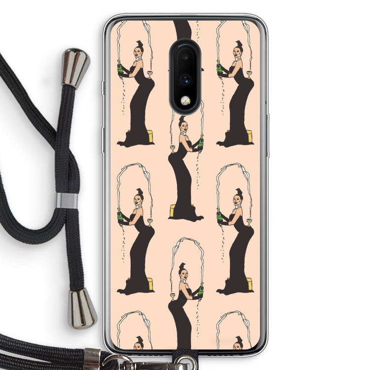 Pop Some Kim: OnePlus 7 Transparant Hoesje met koord