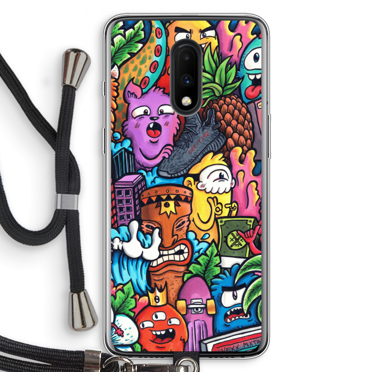 Vexx Mixtape: OnePlus 7 Transparant Hoesje met koord
