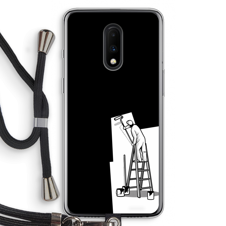 Musketon Painter: OnePlus 7 Transparant Hoesje met koord