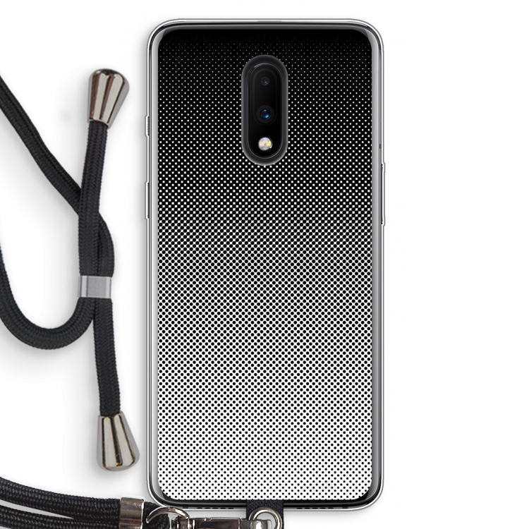 Musketon Halftone: OnePlus 7 Transparant Hoesje met koord