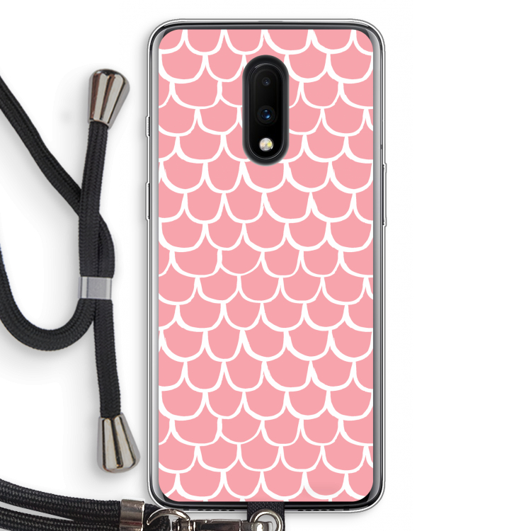 Dakpannetjes: OnePlus 7 Transparant Hoesje met koord