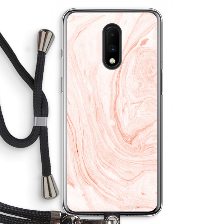 Peach bath: OnePlus 7 Transparant Hoesje met koord