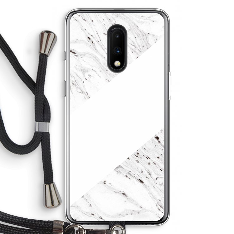 Biggest stripe: OnePlus 7 Transparant Hoesje met koord