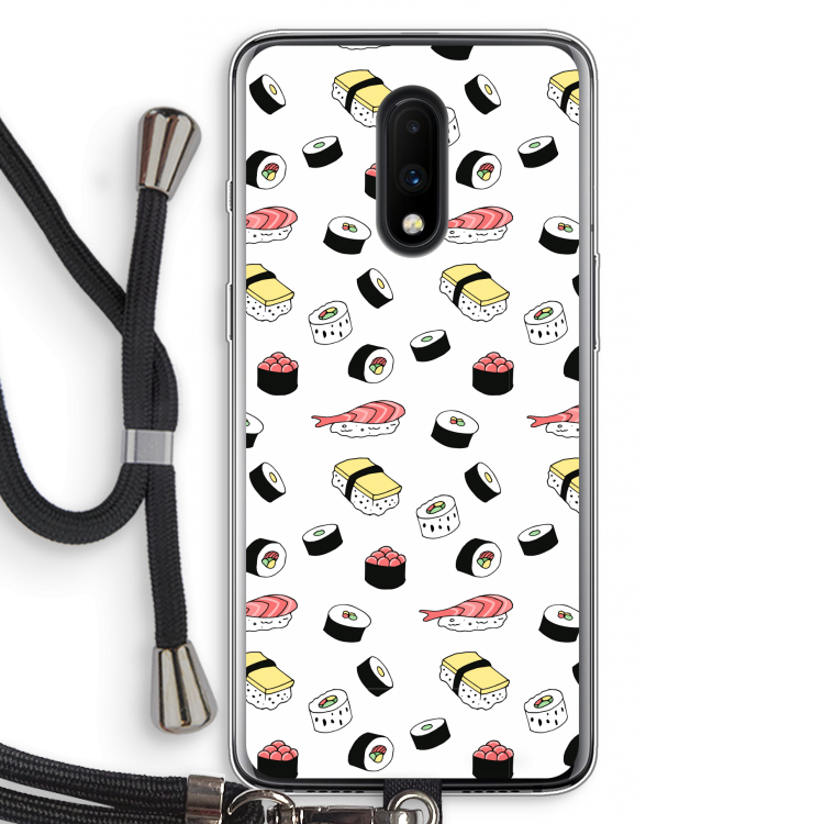Sushi time: OnePlus 7 Transparant Hoesje met koord