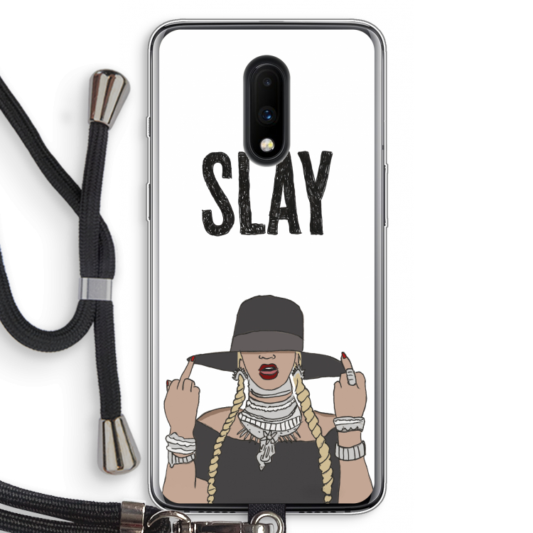 Slay All Day: OnePlus 7 Transparant Hoesje met koord