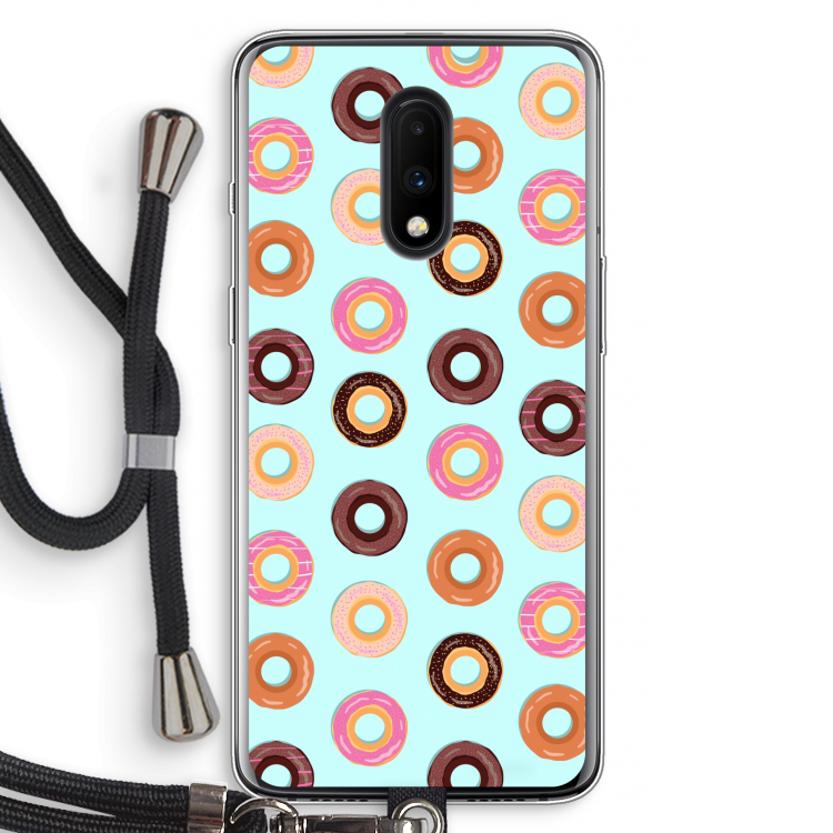 Donuts: OnePlus 7 Transparant Hoesje met koord