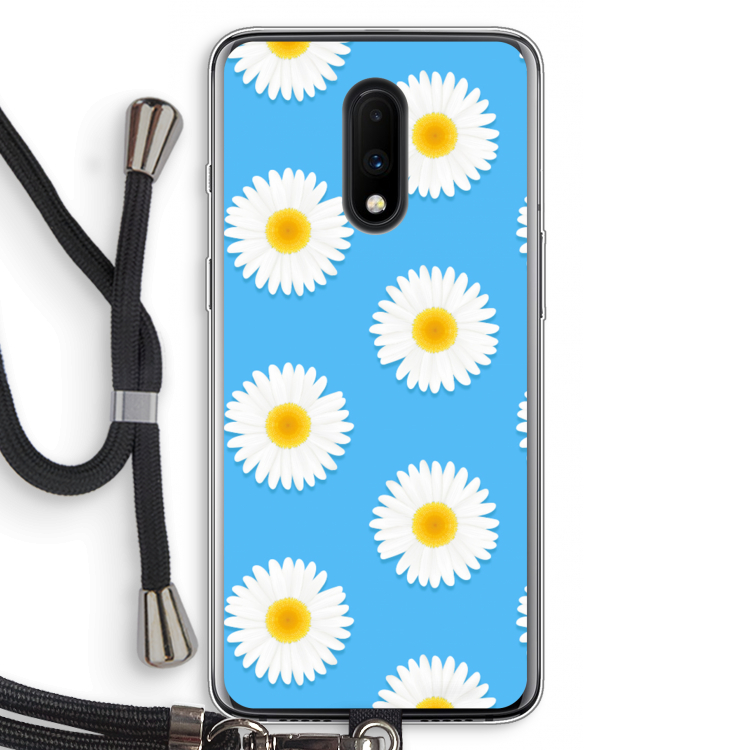 Margrietjes: OnePlus 7 Transparant Hoesje met koord