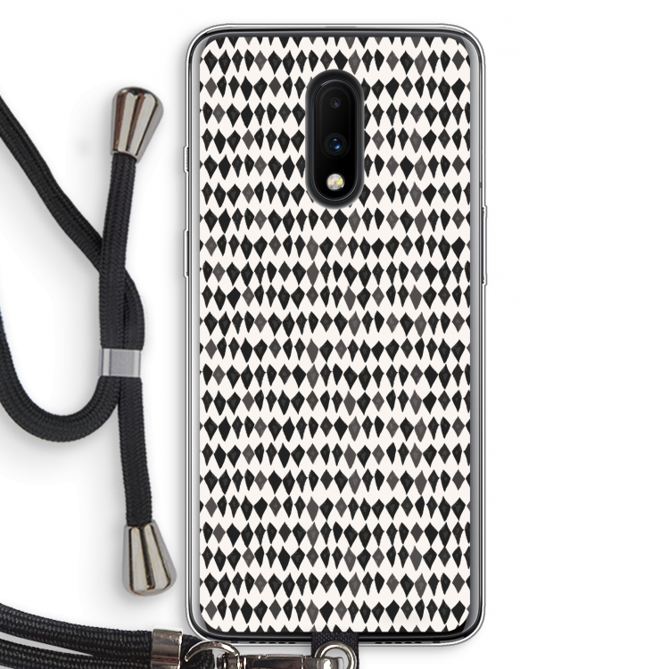 Crazy shapes: OnePlus 7 Transparant Hoesje met koord