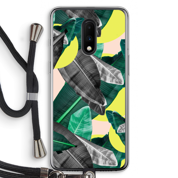 Fantasie jungle: OnePlus 7 Transparant Hoesje met koord