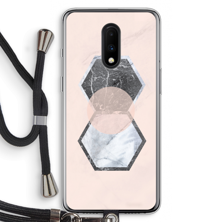 Creatieve toets: OnePlus 7 Transparant Hoesje met koord