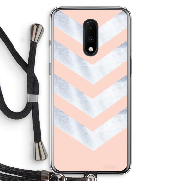 Marmeren pijlen: OnePlus 7 Transparant Hoesje met koord