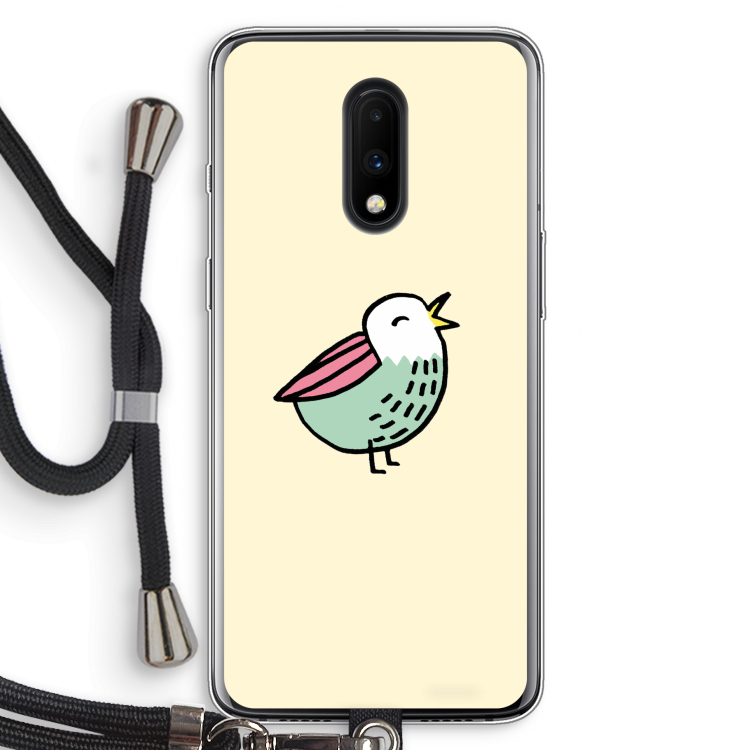 Birdy: OnePlus 7 Transparant Hoesje met koord