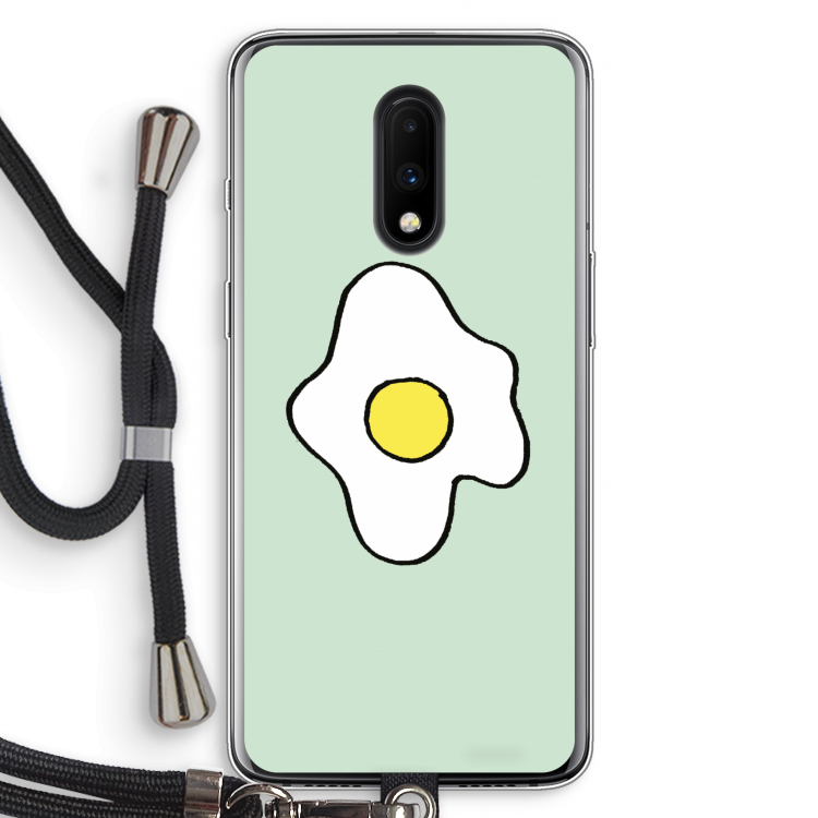 Spiegelei: OnePlus 7 Transparant Hoesje met koord
