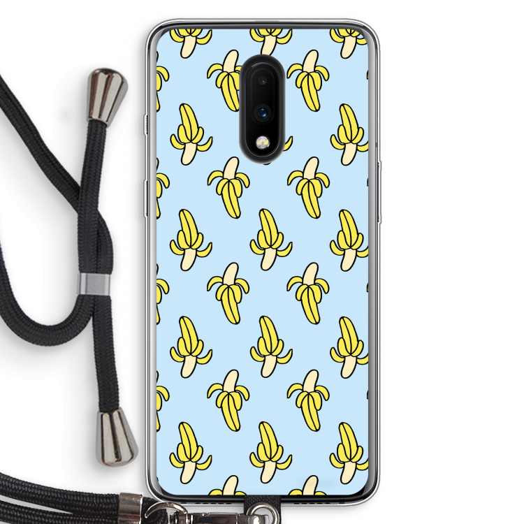 Bananas: OnePlus 7 Transparant Hoesje met koord