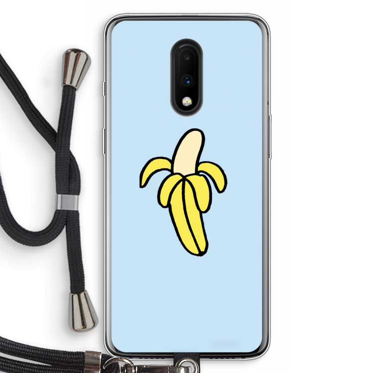 Banana: OnePlus 7 Transparant Hoesje met koord