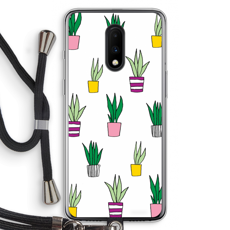 Sanseveria: OnePlus 7 Transparant Hoesje met koord