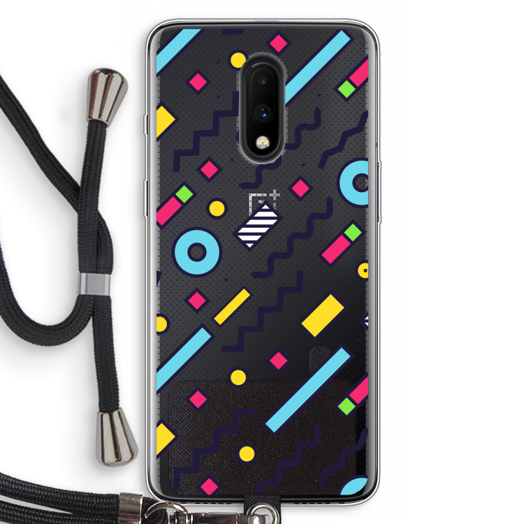 8-bit N°8: OnePlus 7 Transparant Hoesje met koord