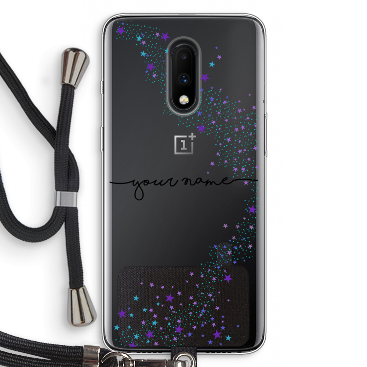 Sterren: OnePlus 7 Transparant Hoesje met koord