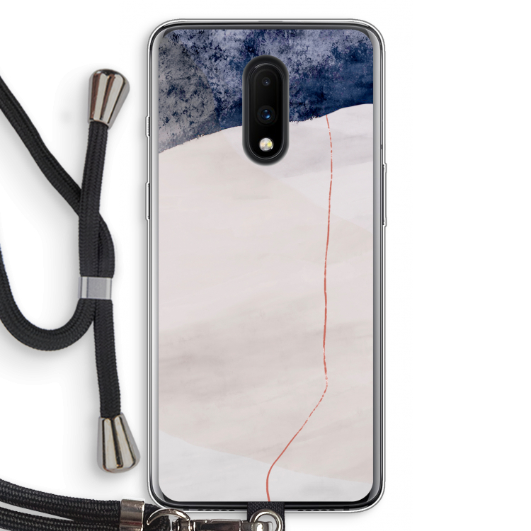 Stone White: OnePlus 7 Transparant Hoesje met koord