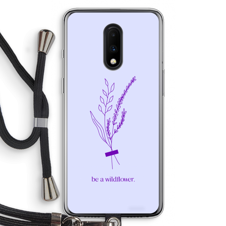 Be a wildflower: OnePlus 7 Transparant Hoesje met koord
