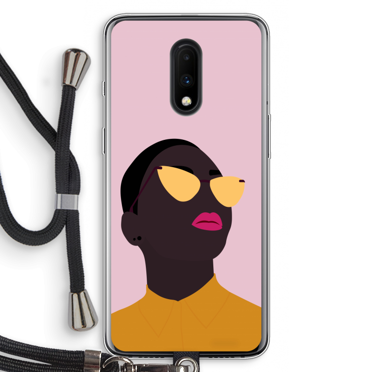 Yellow glasses: OnePlus 7 Transparant Hoesje met koord