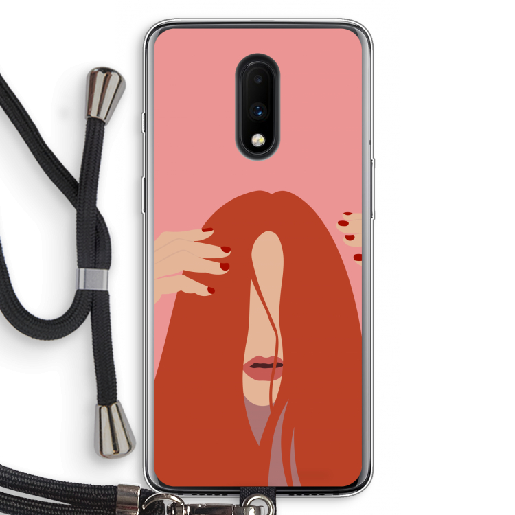 Woke up like this: OnePlus 7 Transparant Hoesje met koord
